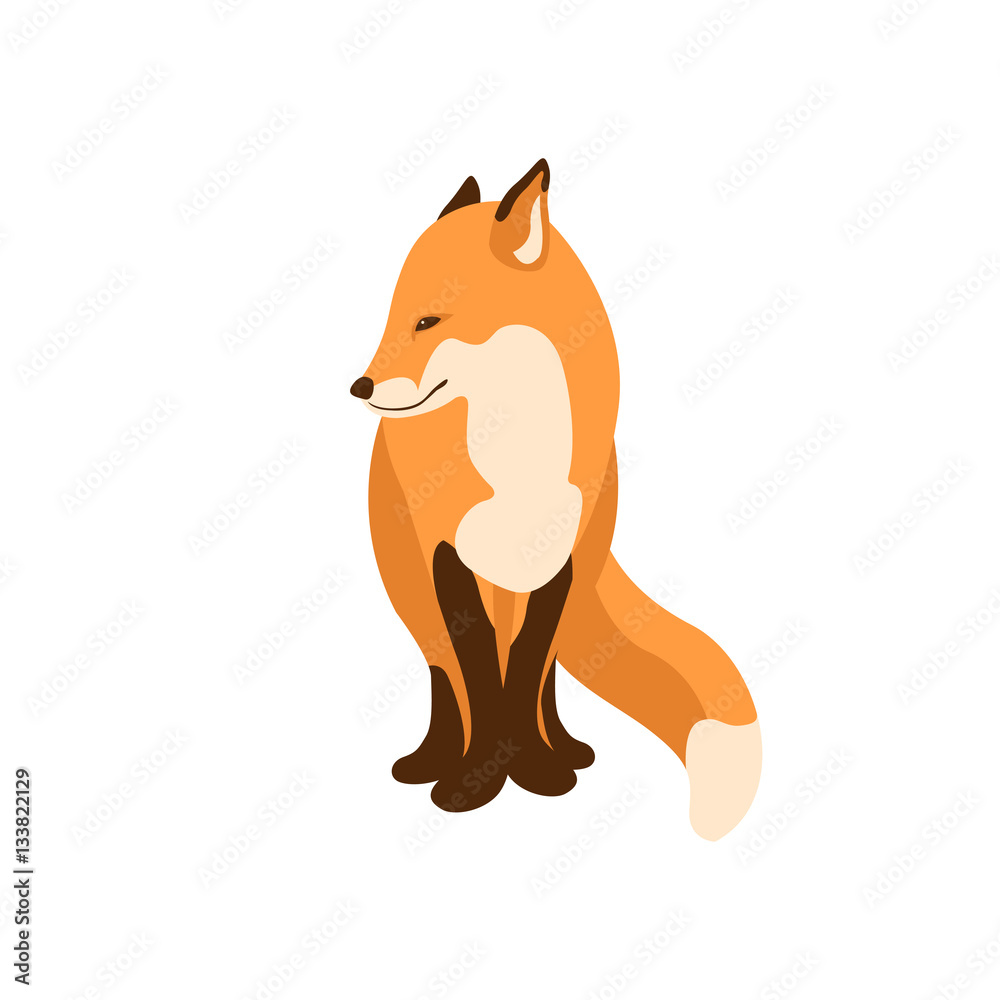 Fox vector illustration style Flat Fox vector illustration style Flat