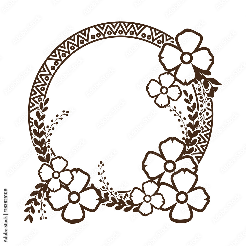 floral cute frame decorative vector illustration design floral cute frame decorative vector illustration design