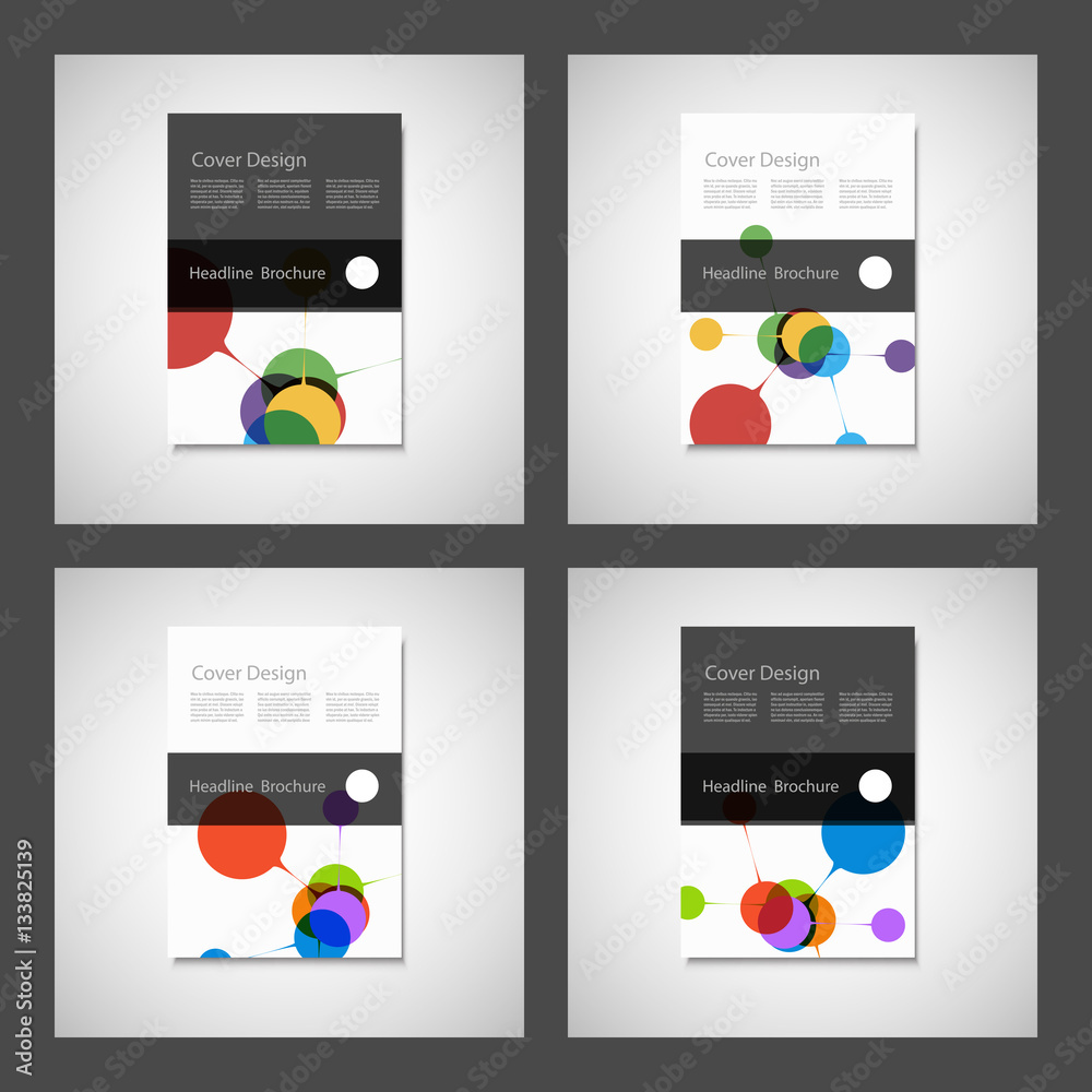 Abstract bright simple technology brochure template. Connection structure