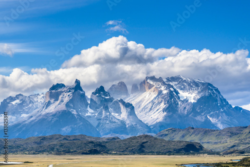 Amazing view of Torres del Paine National Park, Patagonia, Chile