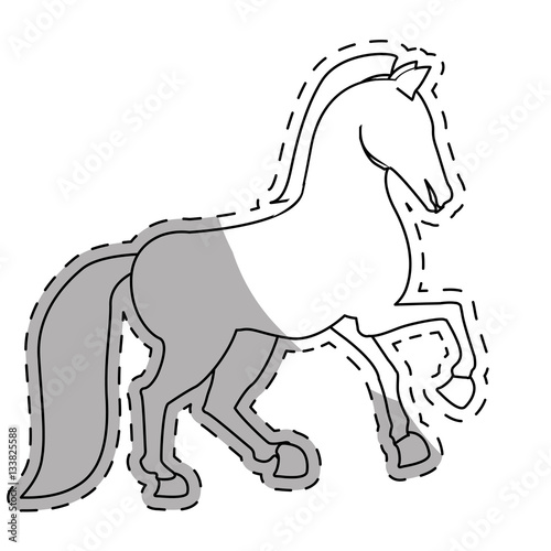 horse equine icon image vector illustration design