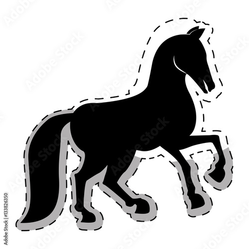 horse equine icon image vector illustration design