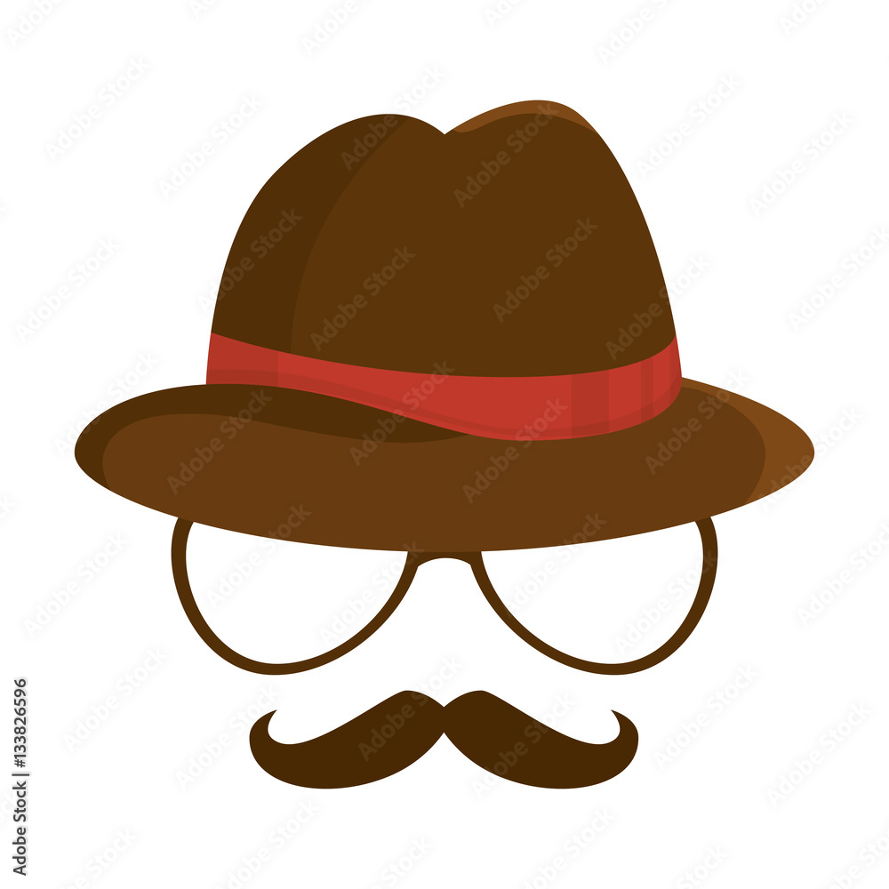accesory hipster style face vector illustration design accesory hipster style face vector illustration design