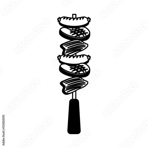 meatloaf fast food icon vector illustration design