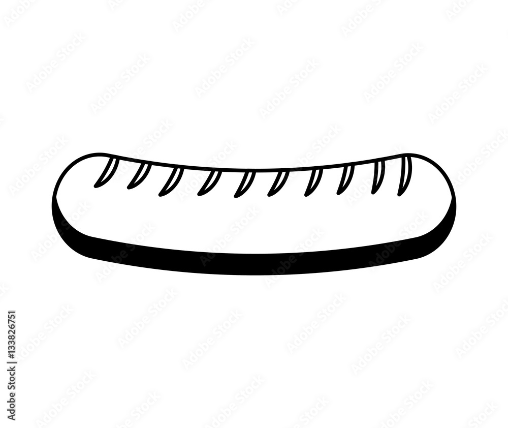 Fototapeta premium sausage bbq isolated icon vector illustration design