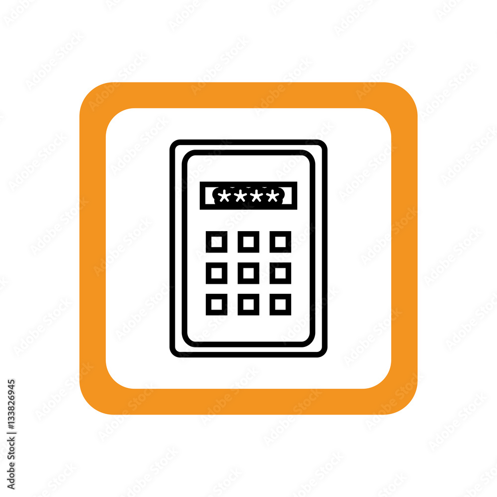 control panel password keys vector illustration design