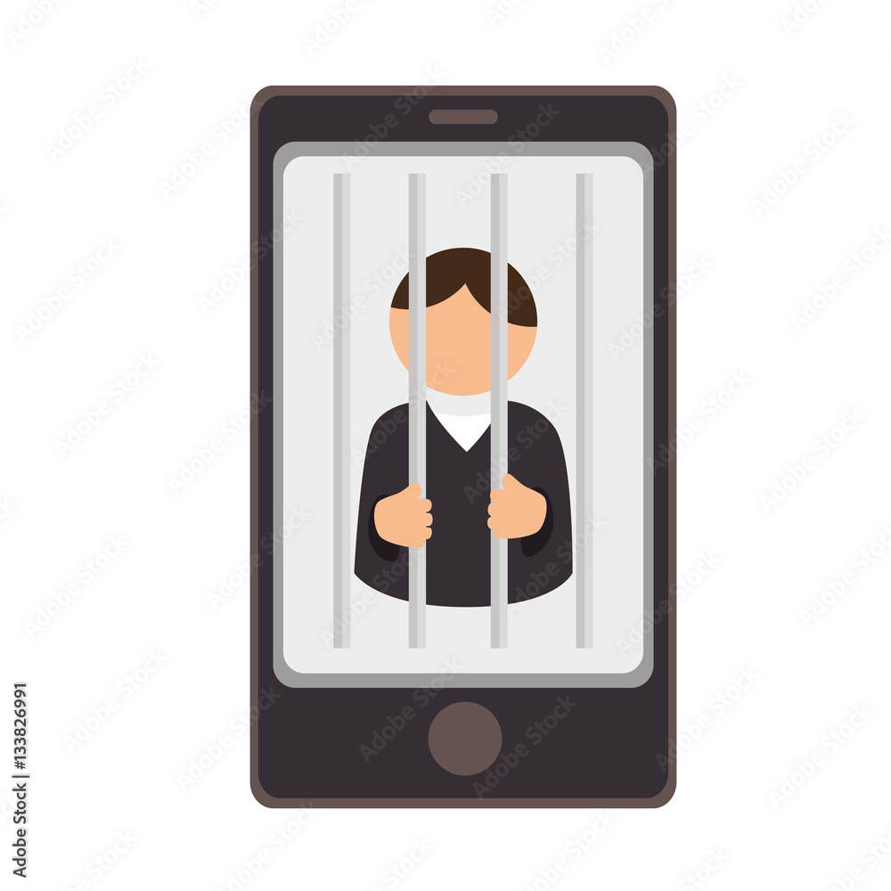 smartphone device with justice app isolated icon vector illustration design smartphone device with justice app isolated icon vector illustration design