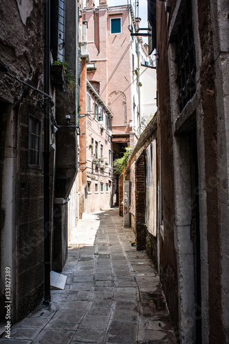 Historic narrow street of Venice, second
