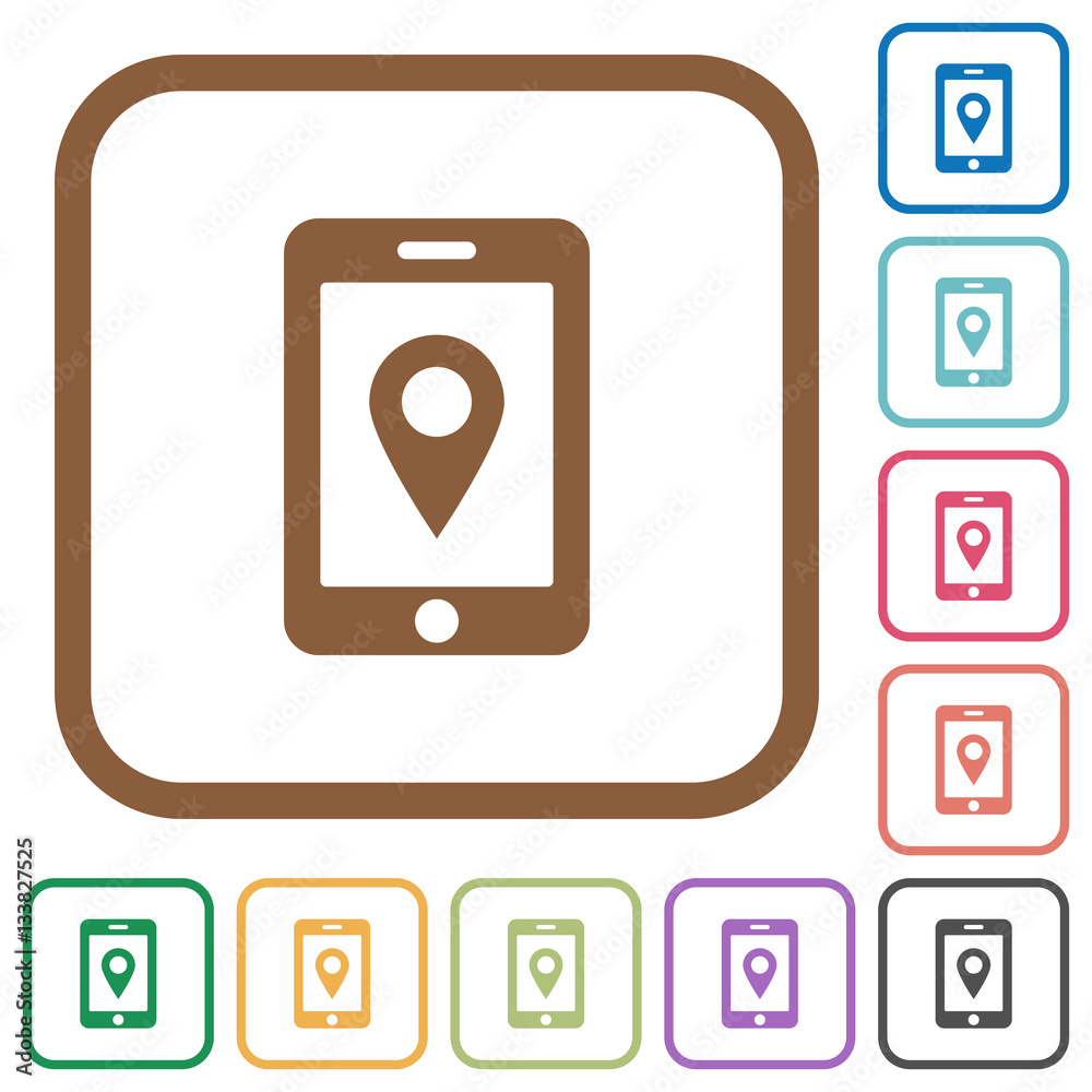 Mobile navigation simple icons Mobile navigation simple icons