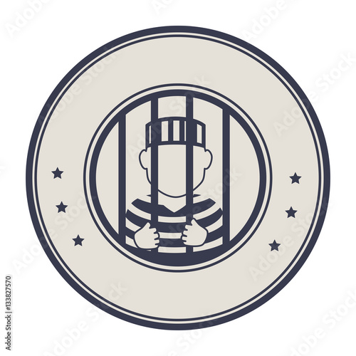 prisoner avatar character icon vector illustration design