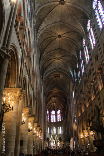 Majestic interior of Notre-Dame