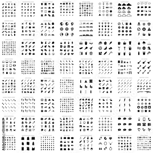 Big Collection of Vector Basic Icons. 64 different sets. 1286 icons.