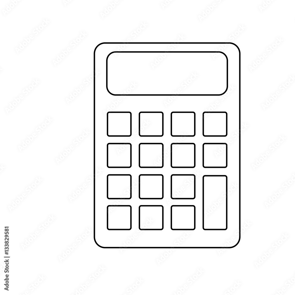 calculator device icon over white background. vector illustration calculator device icon over white background. vector illustration