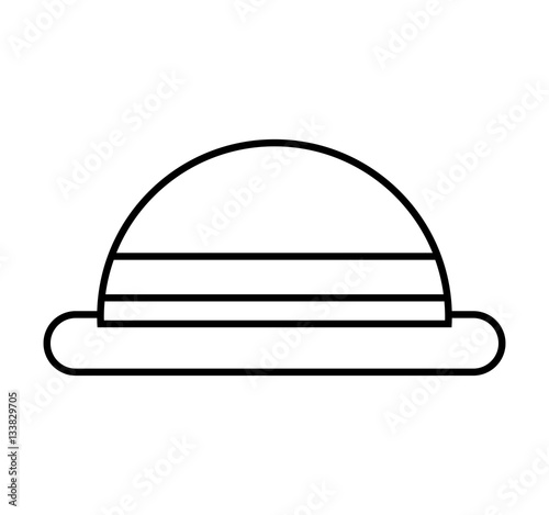 hat hipster style accesory vector illustration design