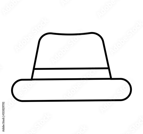 hat hipster style accesory vector illustration design