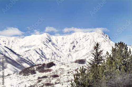 utah wasatch mountains in ogden just north of salt lake which is a popular vacation location for skiing snowboarding and winter sports © pureradiancecmp