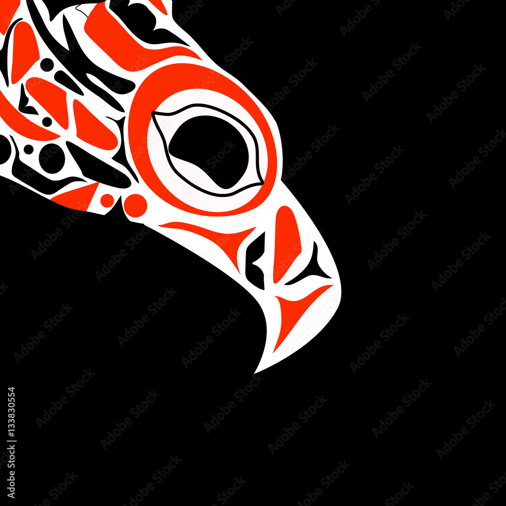 totem bird indigenous art stylization totem bird indigenous art stylization
