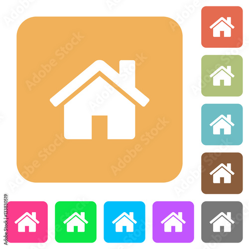 Home rounded square flat icons