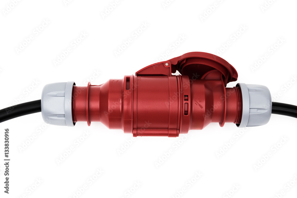 The plug and socket power three-phase The plug and socket power three-phase