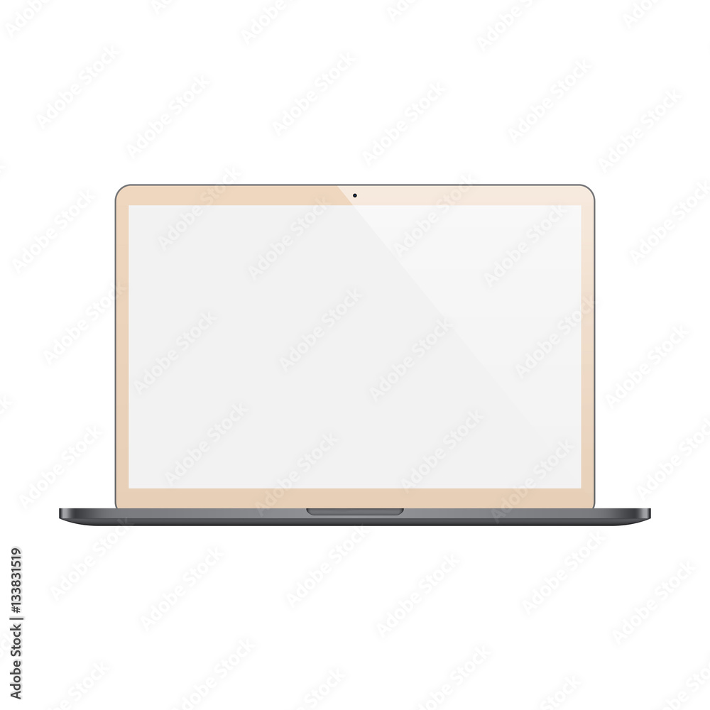 laptop gold color with blank screen isolated on white background. stock vector illustration eps10 laptop gold color with blank screen isolated on white background. stock vector illustration eps10