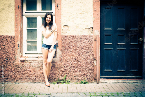 Young People Posing In The Street