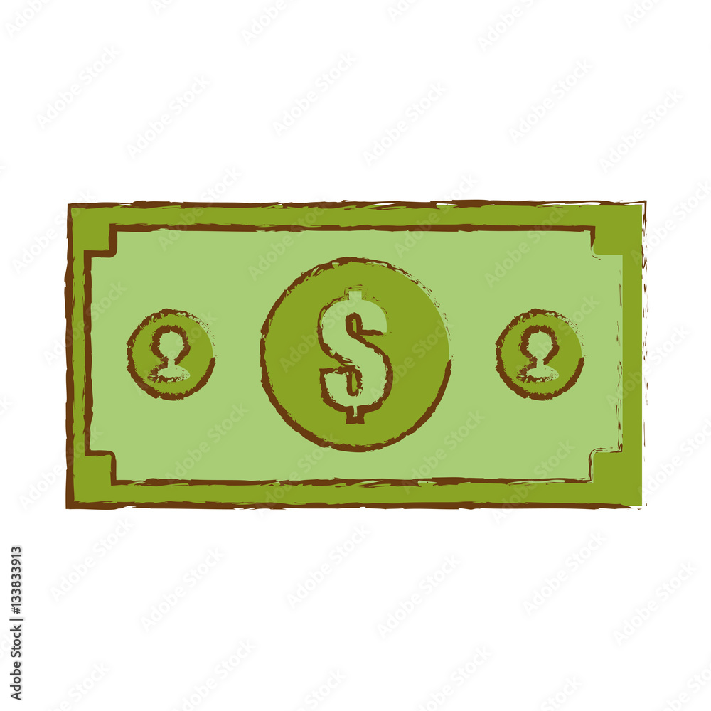 money bill icon over white background. colorful design. vector illustration money bill icon over white background. colorful design. vector illustration