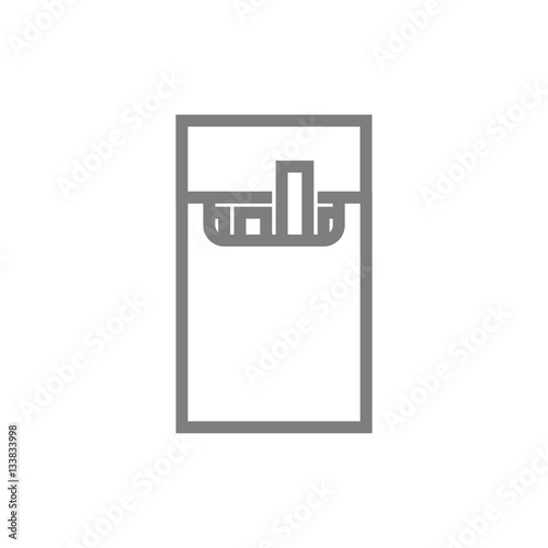cigarette pack vector icon