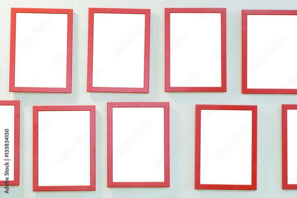 Empty frame from a picture, document, diploma or commendation on a wall Empty frame from a picture, document, diploma or commendation on a wall