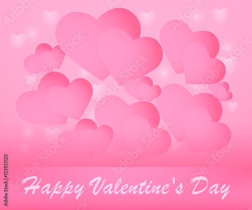 Romantic background with hearts