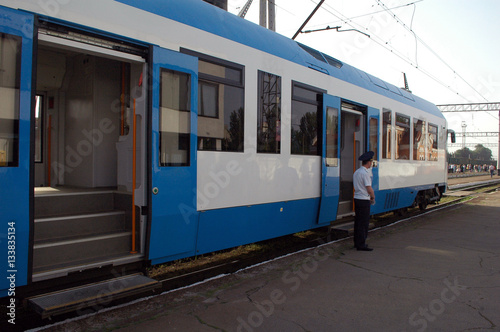New electric train stay on station 