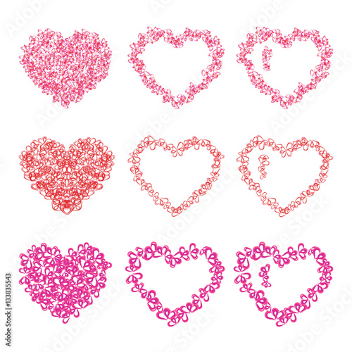 Vector heart set