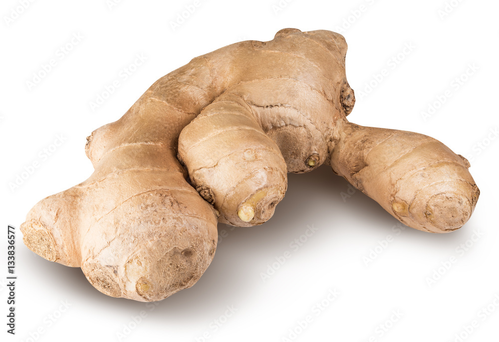 dry ginger isolated on white background