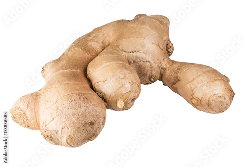 dry ginger isolated on white background