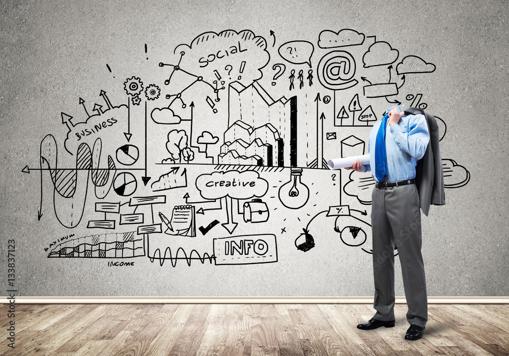 Businessman without head