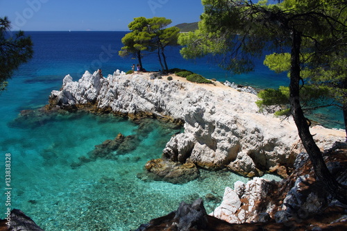 Amarantos Rocks Sporades island, Greek island, Thessaly, Aegean Sea, Greece photo