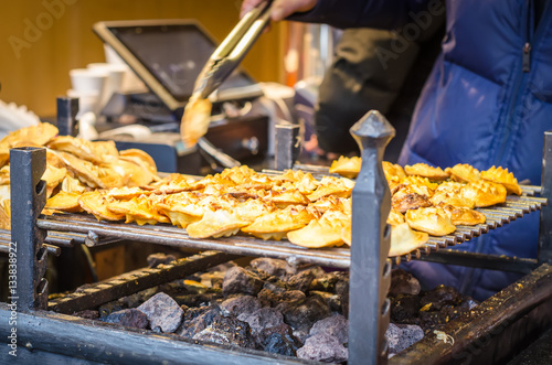 Traditional Polish street food in Zakopane