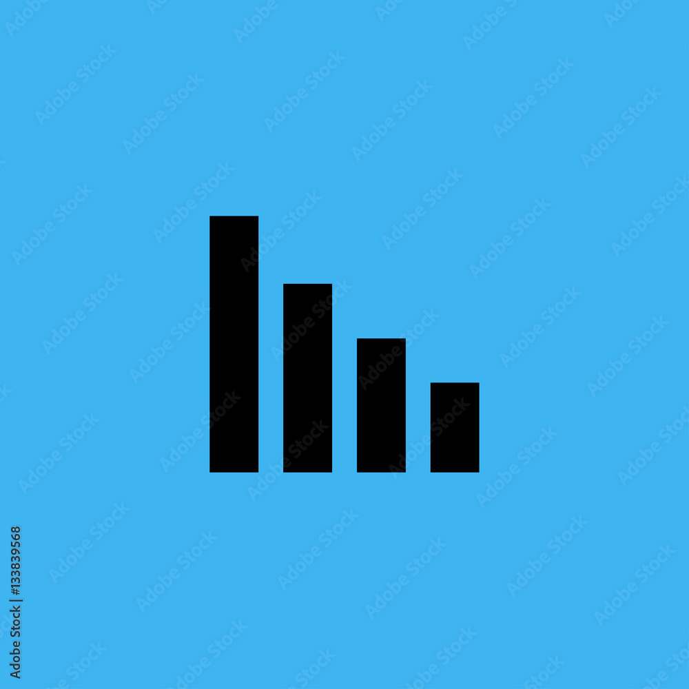 Chart up icon. flat design