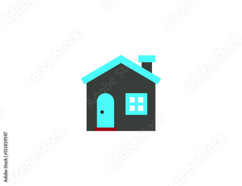 Vector colorful home building icon