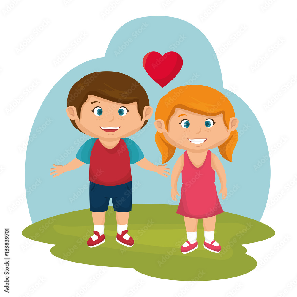 little couple lovers icon vector illustration design little couple lovers icon vector illustration design