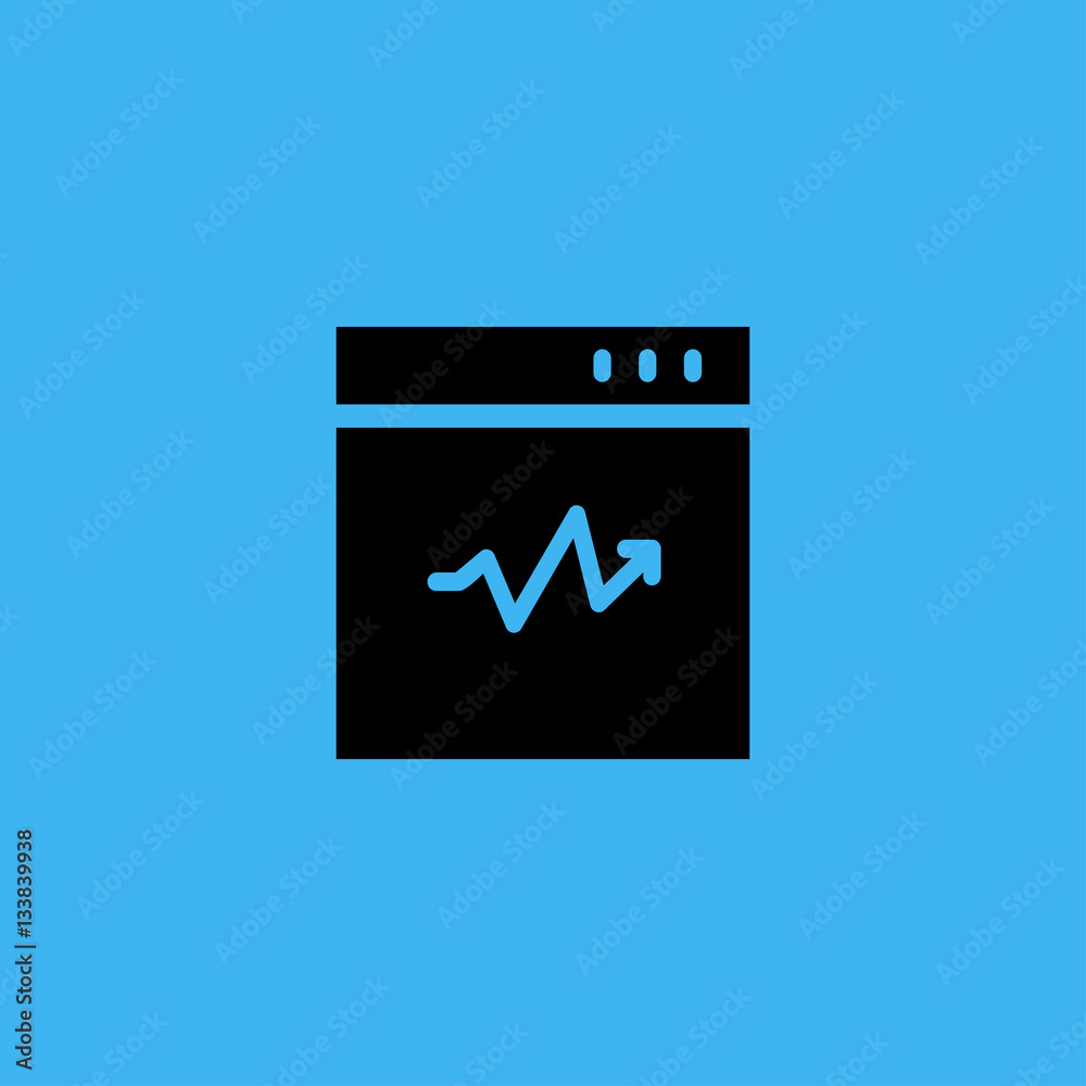graphical diagram chart icon. flat design graphical diagram chart icon. flat design