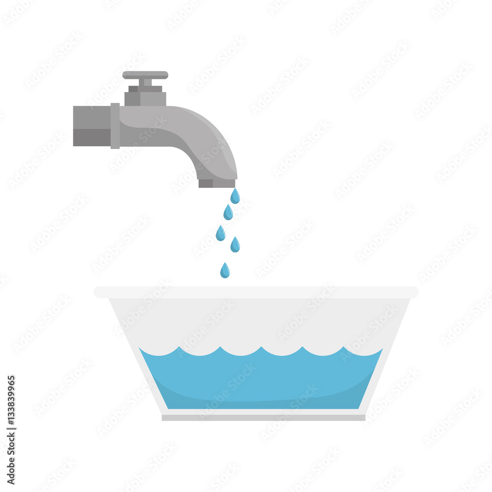 tap water with pot vector illustration design tap water with pot vector illustration design