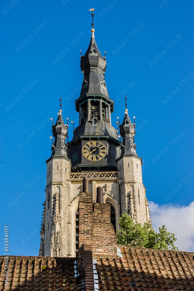 Saint-Martin Church (Sint-Maartenskerk, 1466). Kortrijk, Belgium