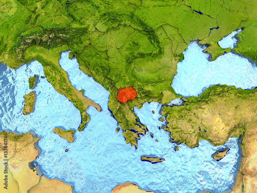 Macedonia in red
