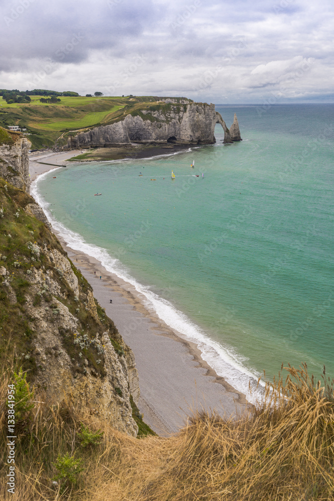 Famous cliffs of Etretat - Normandy (France) Famous cliffs of Etretat - Normandy (France)