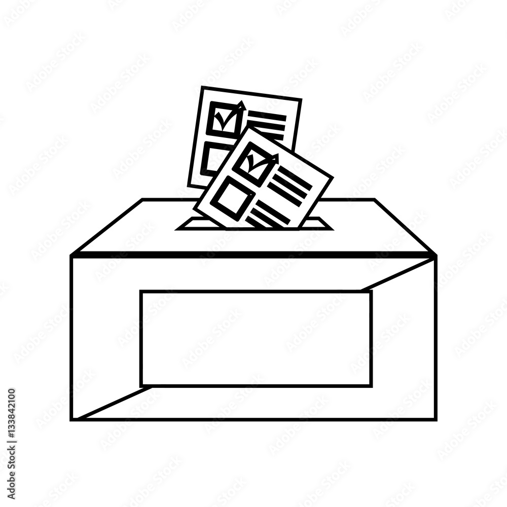 election urn isolated icon vector illustration design election urn isolated icon vector illustration design