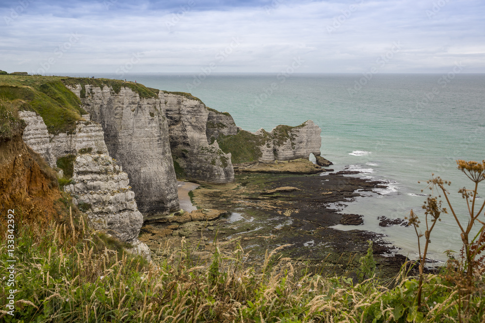 Famous cliffs of Etretat - Normandy (France)
