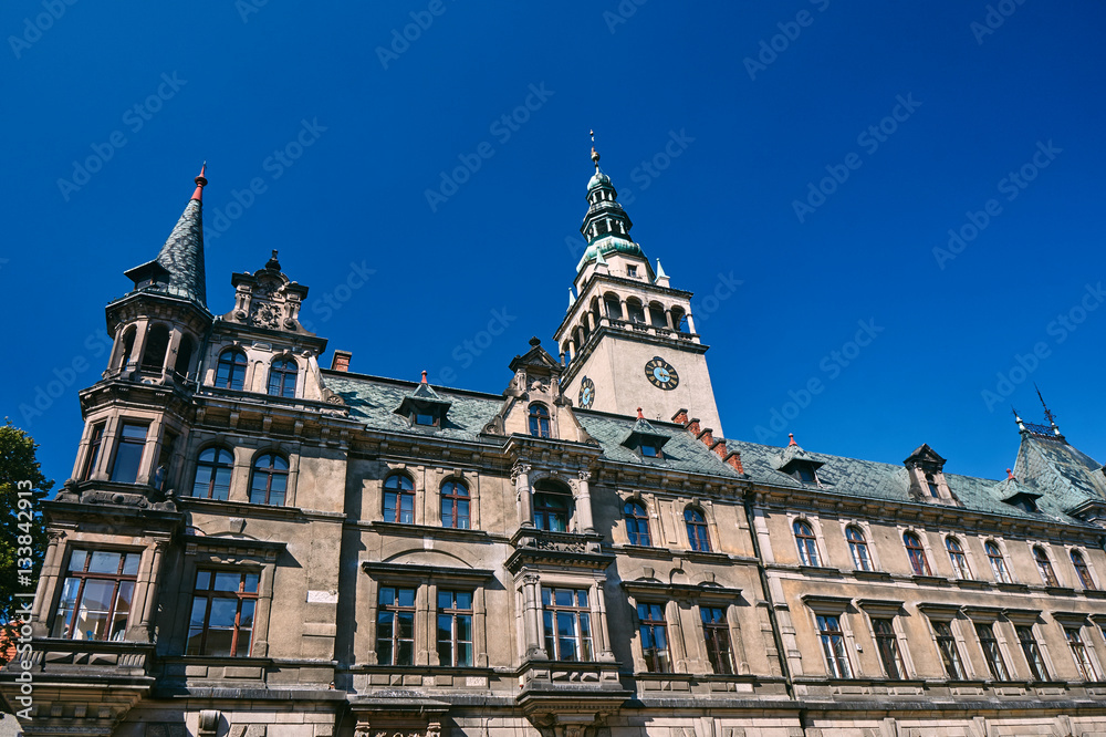 City Hall with Renaissance Tower in Klodzko in Poland.