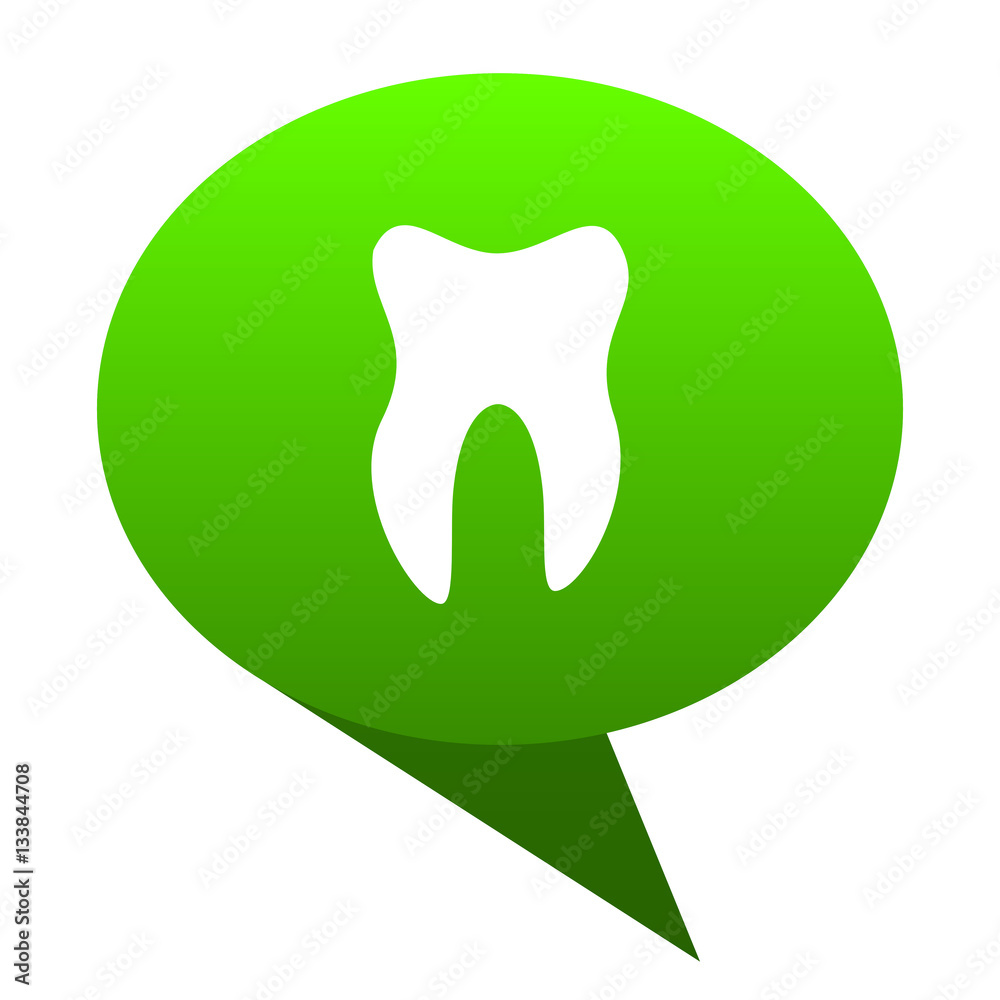tooth green bubble icon tooth green bubble icon