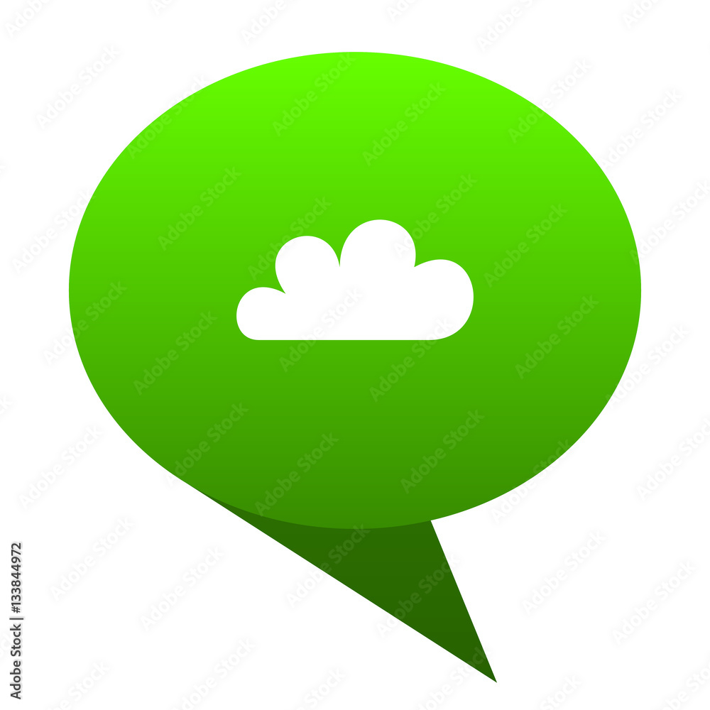 cloud green bubble icon