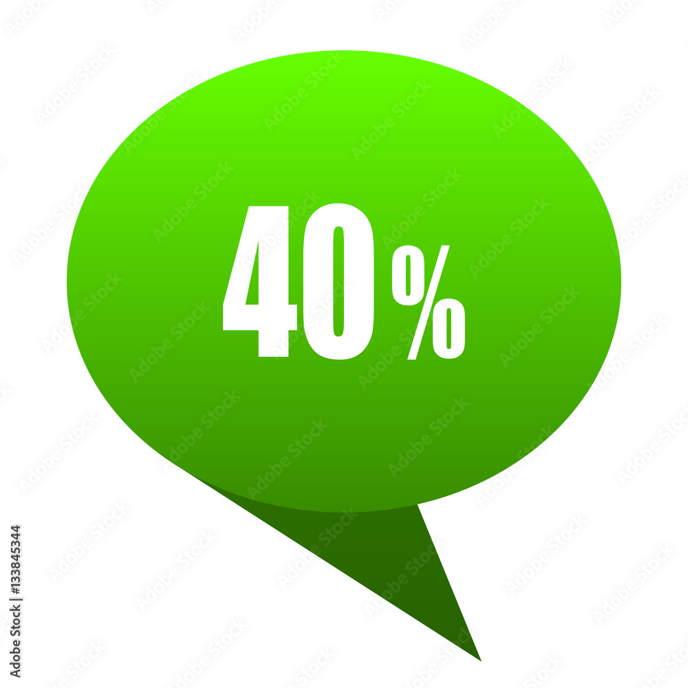 40 percent green bubble icon 40 percent green bubble icon